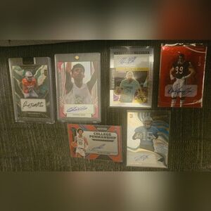 Autographed Basketball and Football Trading Cards